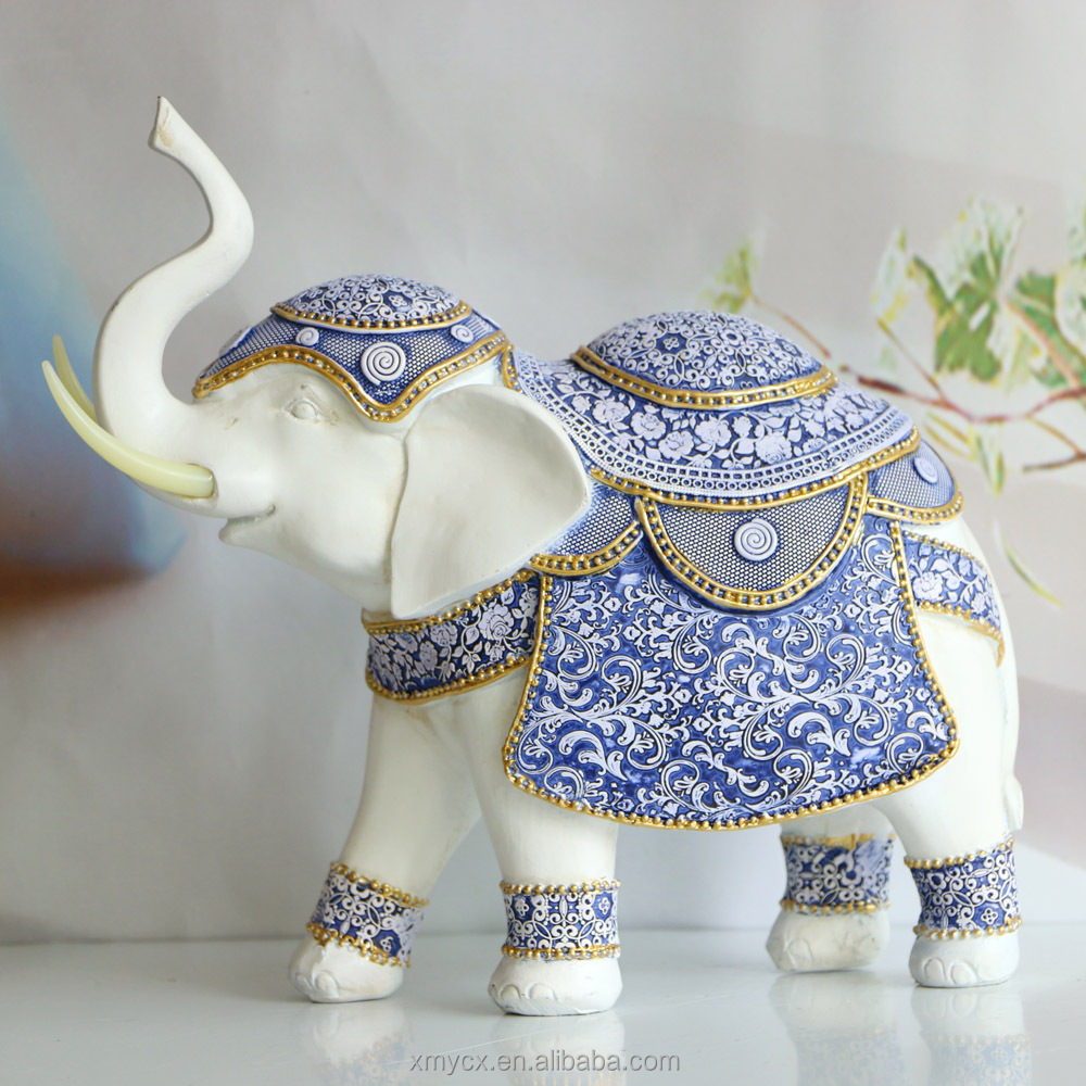 Polyresin Elephant Figurine Small Resin Elephant Statues For Return Gifts