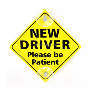 Reflective New Driver Car Sticker Sign Please Be Patient with Sucker Novice Driver Car Window Sticker