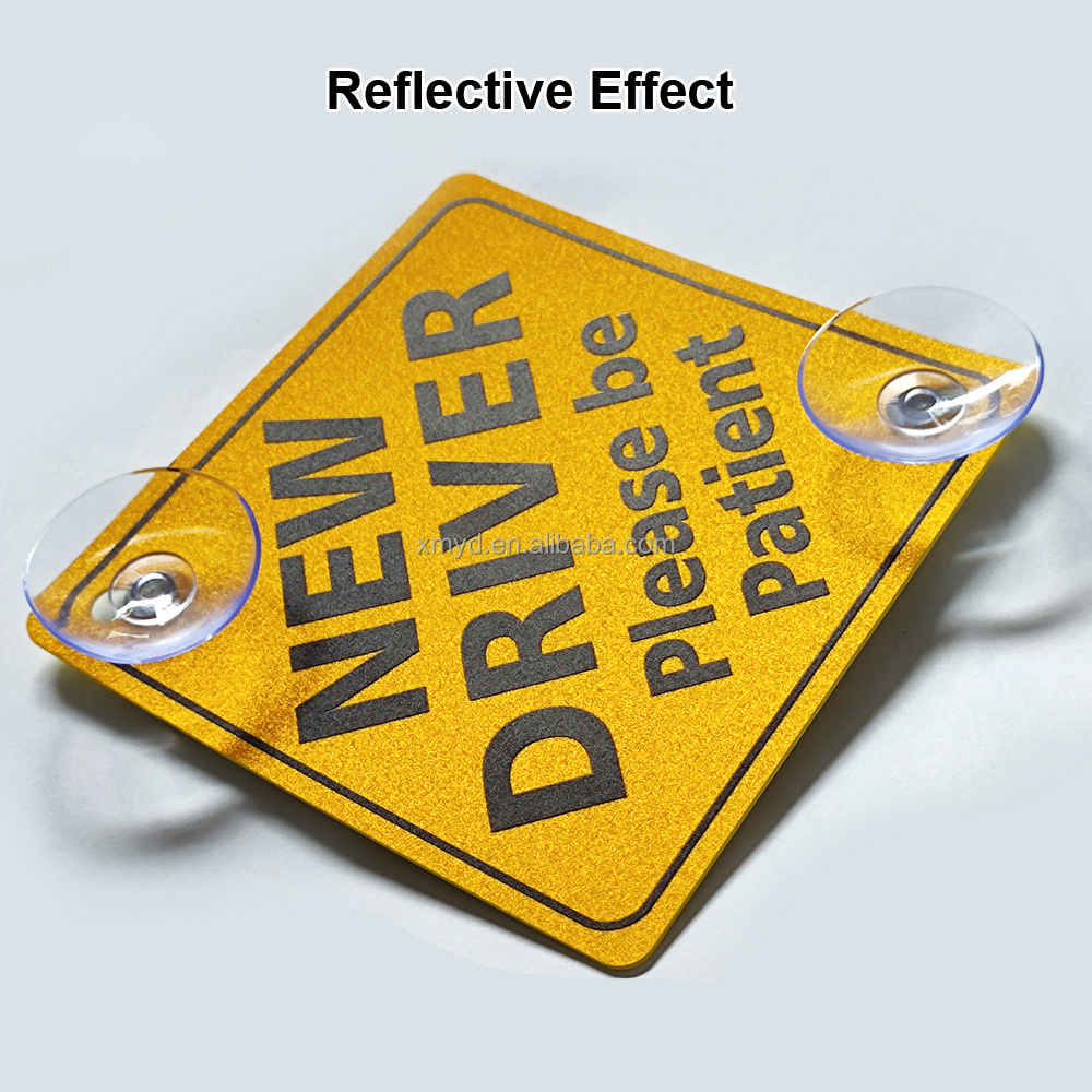 Reflective New Driver Car Sticker Sign Please Be Patient with Sucker Novice Driver Car Window Sticker