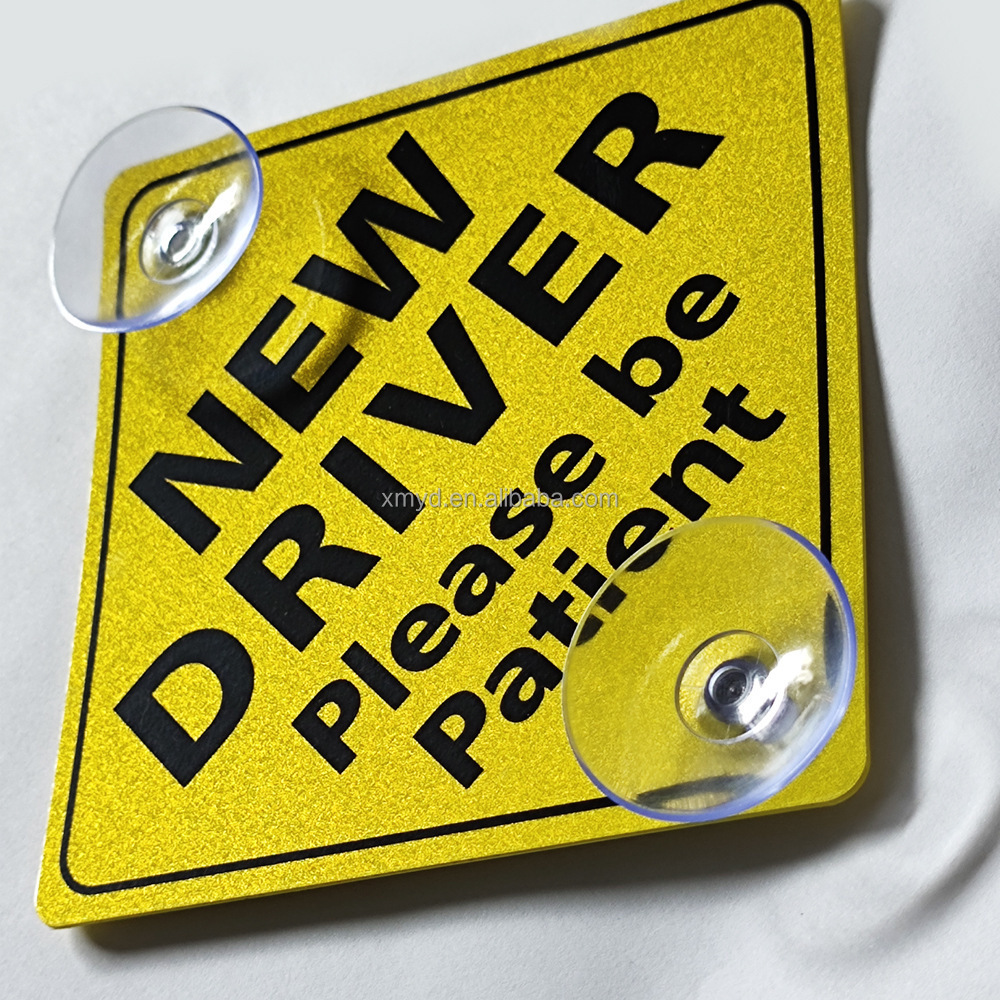 Reflective New Driver Car Sticker Sign Please Be Patient with Sucker Novice Driver Car Window Sticker