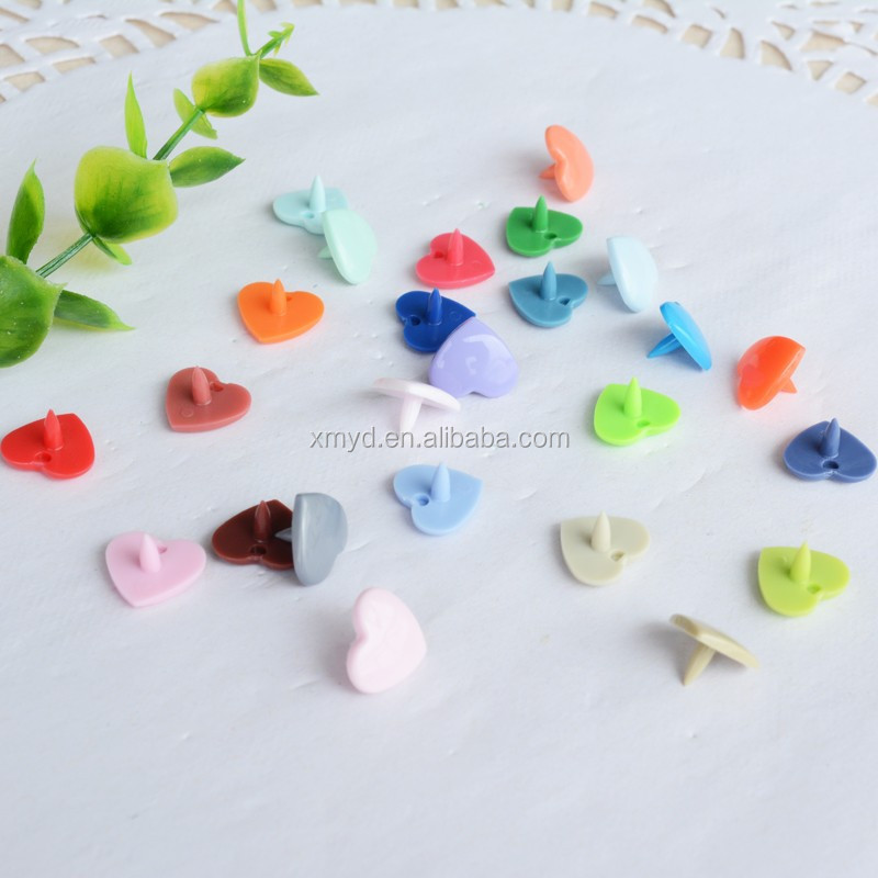 KAM Plastic Snap Button For Clothing, Heart Shape Snap Press Button XT502