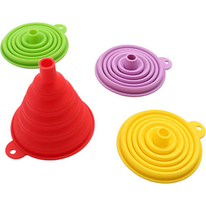 Food Grade Silicone Rubber Kitchen Collapsible Large Silicone Foldable Funnel