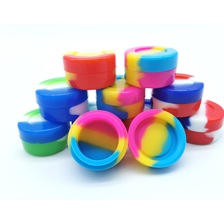 Eco-friendly Mini 2ml 3ml 5ml 7ml Travel Silicone Wax jar Container