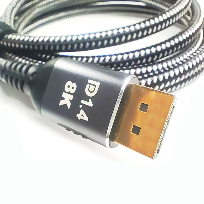 Laptop to Computer Braid Cable UHD 4K 8K Display Port to DP Cable