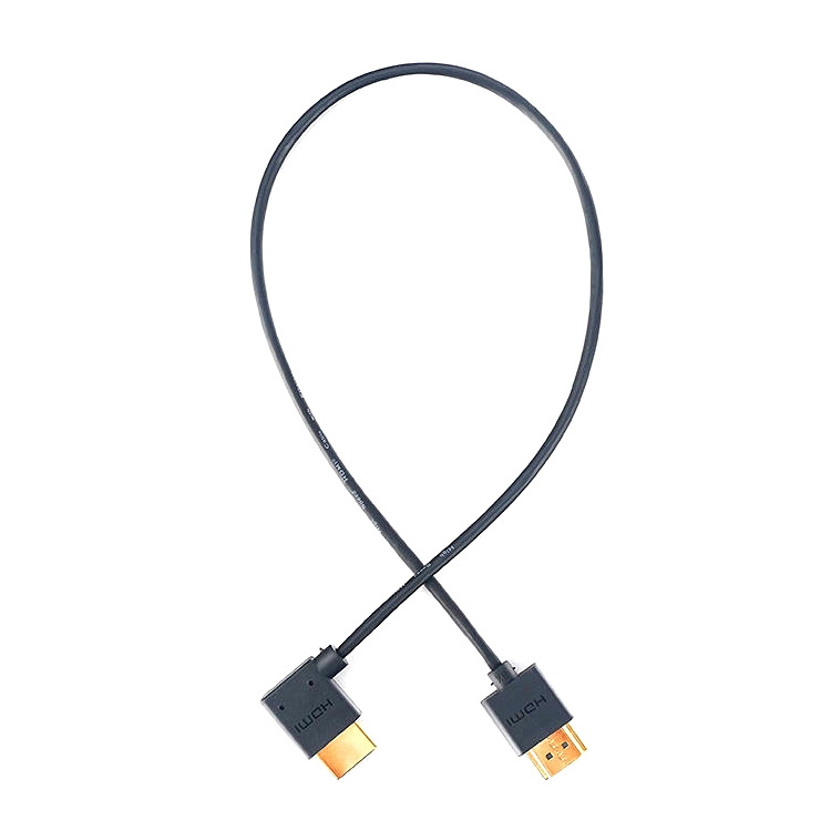 Right Angle Ultra Thin UHD 1080p 2k 4k Mini HDMI to HDMI Cable