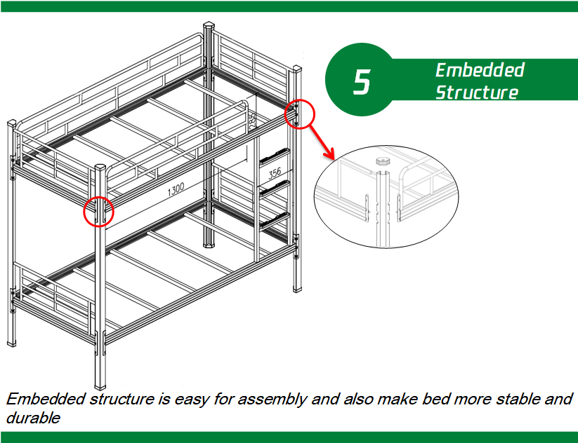 new design metal home furniture for bedroom cheap super single double bunk bed triple bunk bed Dormitories school bunk bed