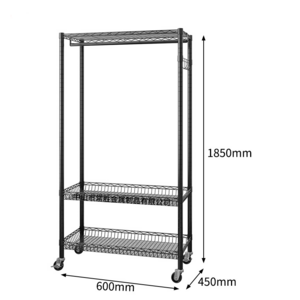 Adjustable Wire Shelving Movable Hanging Hanger Stand Clothing Garment Store Shelf Cloth Display Clothes Rack