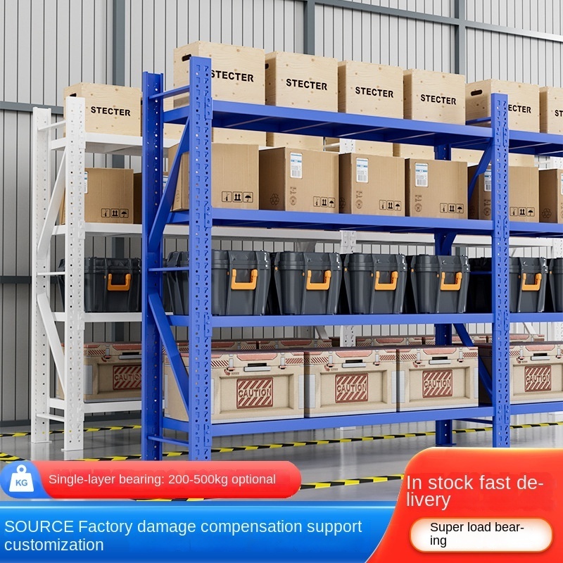 Warehouse Storage Shelf Rack 200kg To 500kg Adjustable Metal Shelves Units Racking