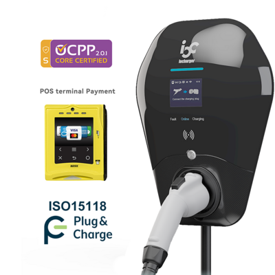 ISO15118 Plug and Charge OCPP 1.6J OCPP 2.0.1 level 2 AC single-phase type1 32A 40A 50A SAE J1772 7kW 9.6kW 11kW EV charger