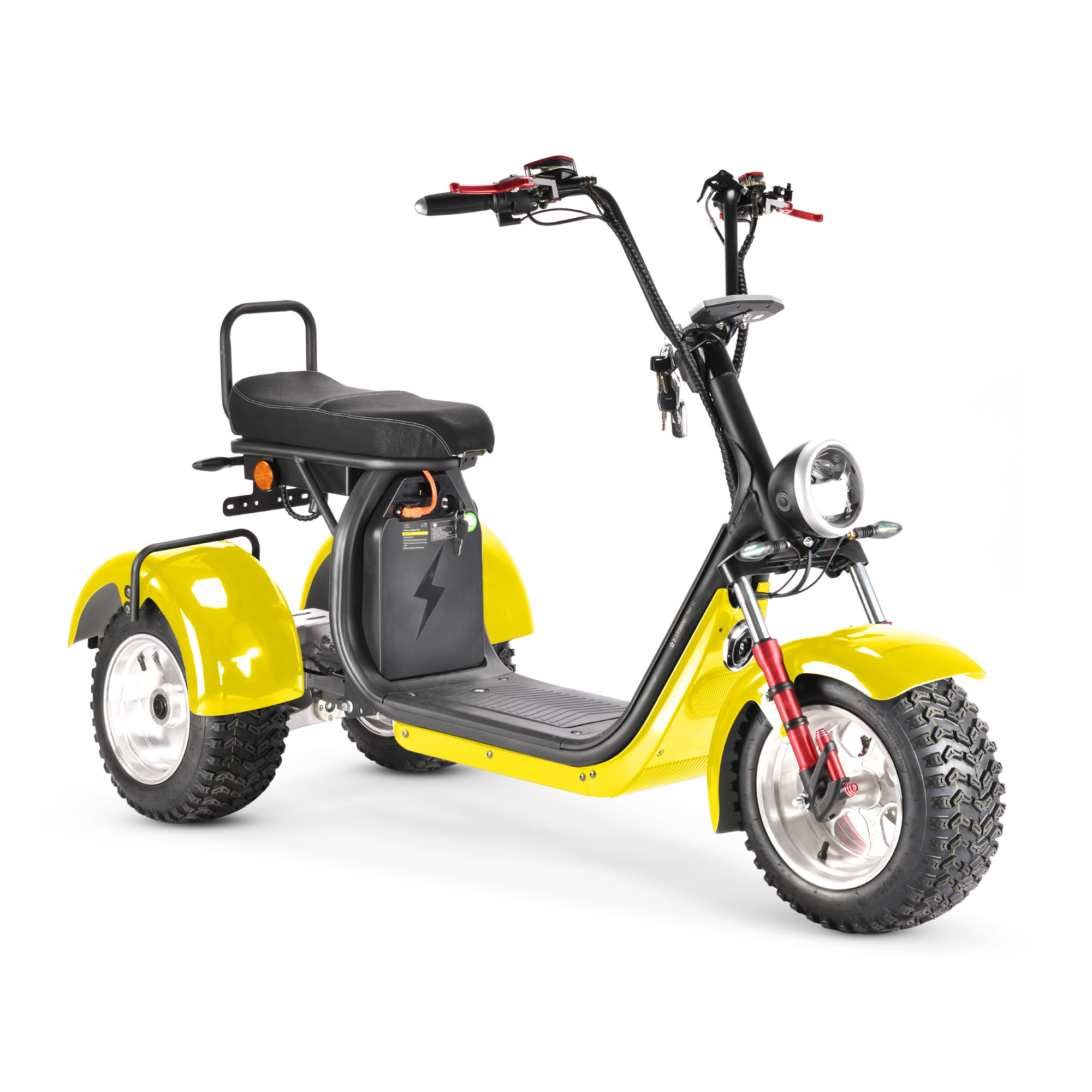 Dual 2000w motor swing tricycle scooter with off-road tire