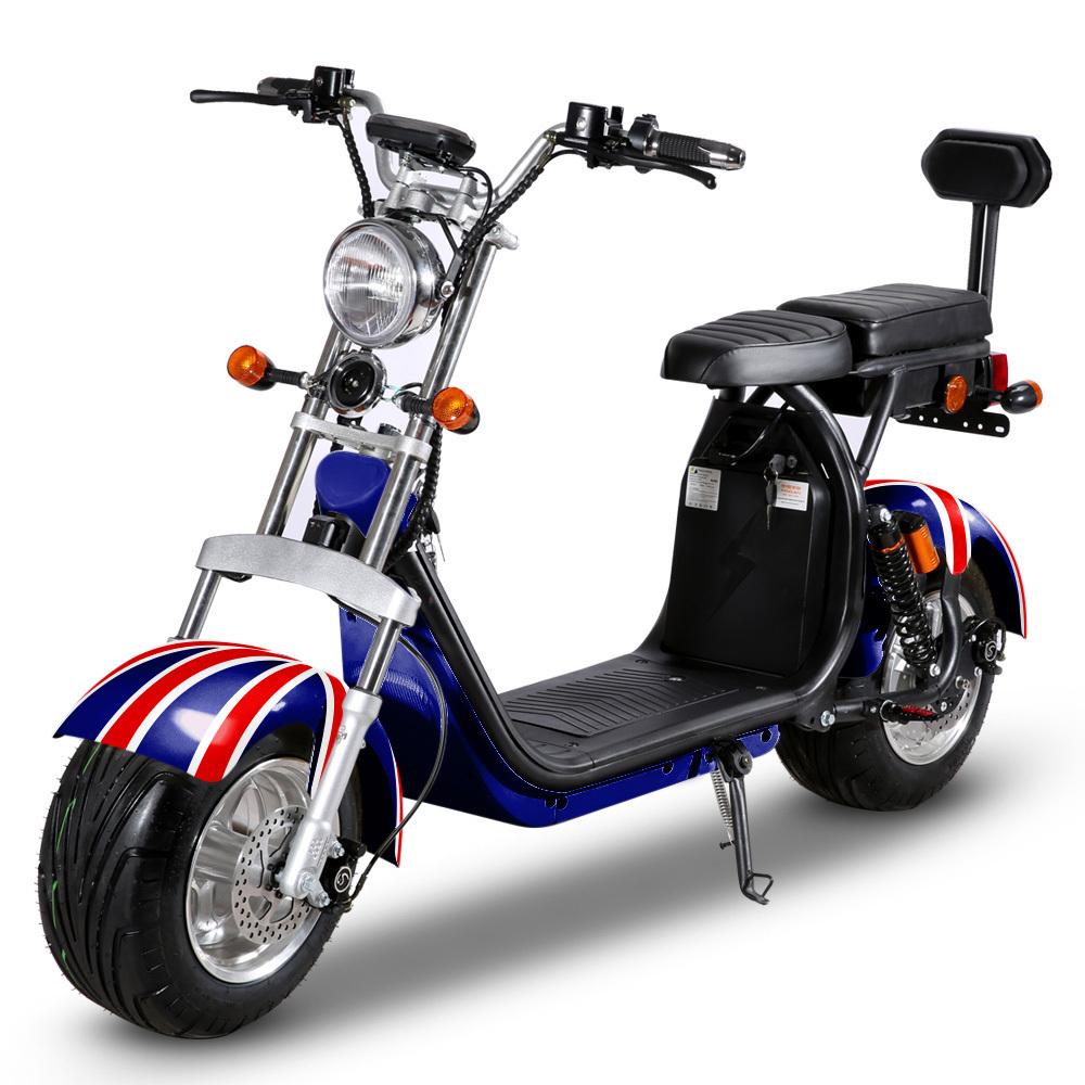 2024 Harlley 1500W city fat tyre two wheels electric motorcycle scooter for adults