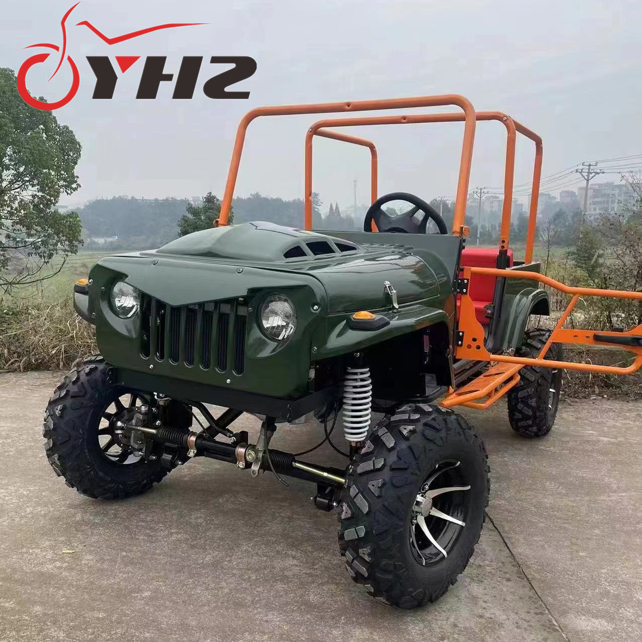 Four seater 2WD 320cc gasoline ATV UTV shaft drive adult jeepu off-road dune buggy