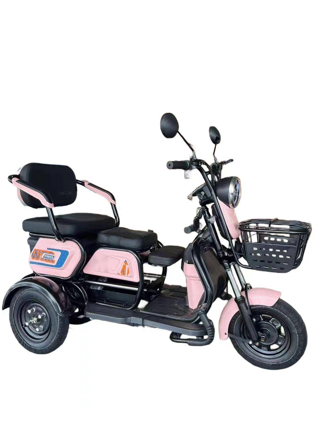 New arrival three-wheeled mobility scooter 600W electric tricycle with 3 seater for adult