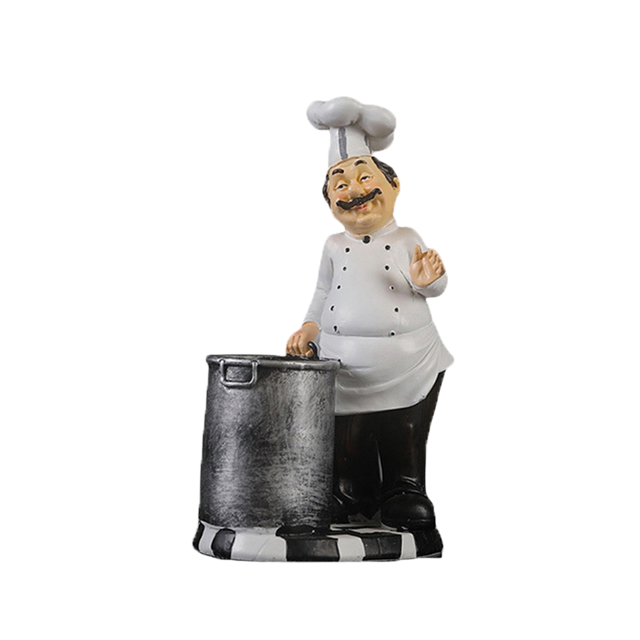 Hot Selling Wholesale Resin New Design Chef Figurine Kitchen Decor Statue