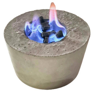 Custom home minimalist decor crafted natural look personal cement tabletop fireplace portable concrete small fire pit with lid