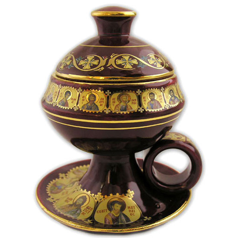 direct ceramic oil burner lamp high quality candle warmer religious church ceramic incense burner with top