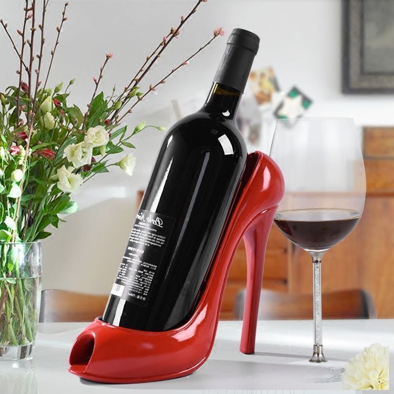 New fashion Custom  ceramic Wine Rack High Heel Shoe Wine Bottle Holder beer holder