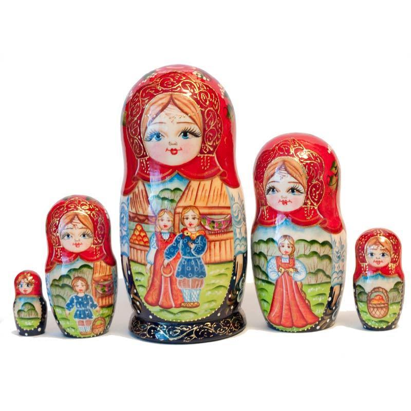 custom home decor gift crafts nesting doll set Ceramic russian matryoshka dolls