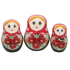 custom home decor gift crafts nesting doll set Ceramic russian matryoshka dolls