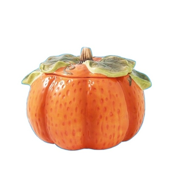 Ceramic Big Pumpkin Sweet Cookie Jar