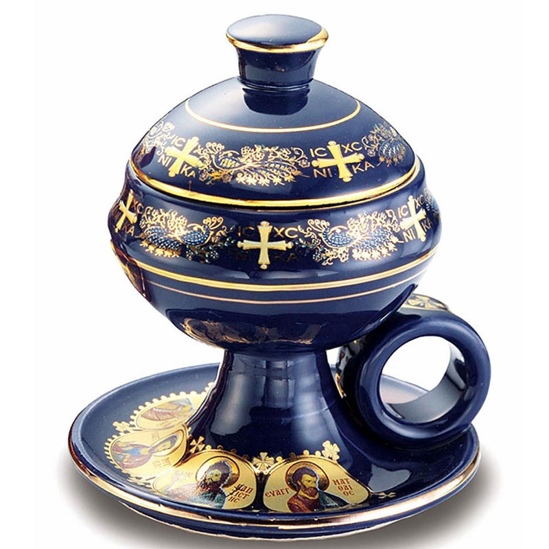 direct ceramic oil burner lamp high quality candle warmer religious church ceramic incense burner with top