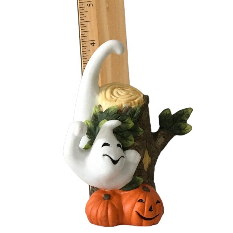 Custom candle tool accessories ceramic cute Halloween ghost candle wick flame extinguisher safely tealight candle snuffer