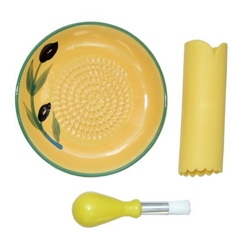 Wholesale Ceramic cheese garlic grater plate custom shaped ginger garlic grater with peeler