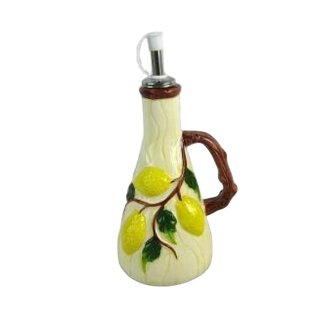 wholesale eco-friendly handmade custom multicolour glazed porcelain oil bottle ceramic olive bottle for natural olive oil