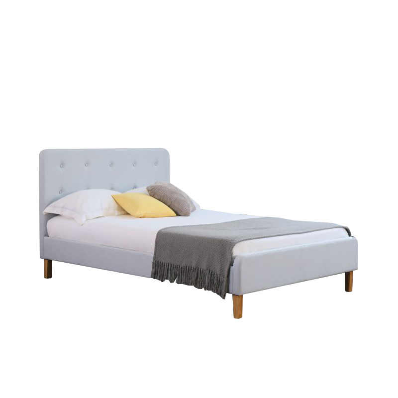 Customized Bedroom Furniture cama with Buttons design the headboard queen Size Soft Up-holstered Bed Upholstered Bed Frames