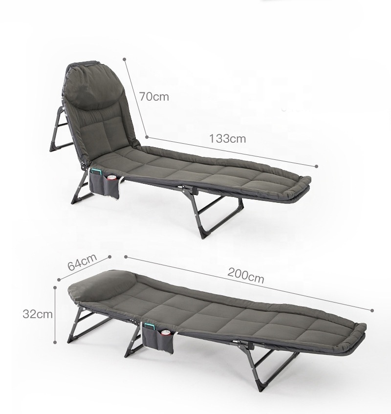 Lounge Chair Bed For Beach Yard Pool Outdoor Pat Camp Furniture folding bed office chair bed