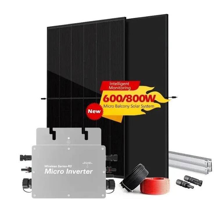 Monocrystalline Solar Panel Kit 250W Micro Power Inverter Balcony Power Plant 1200 Watt Complete