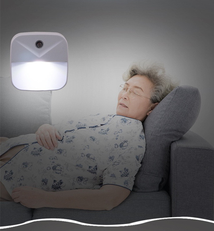 Portable Mini LED Induction Sensor Night Light Wall Plug In Energy Saving Lamp Warm White For Kid's Bedroom Kitchen