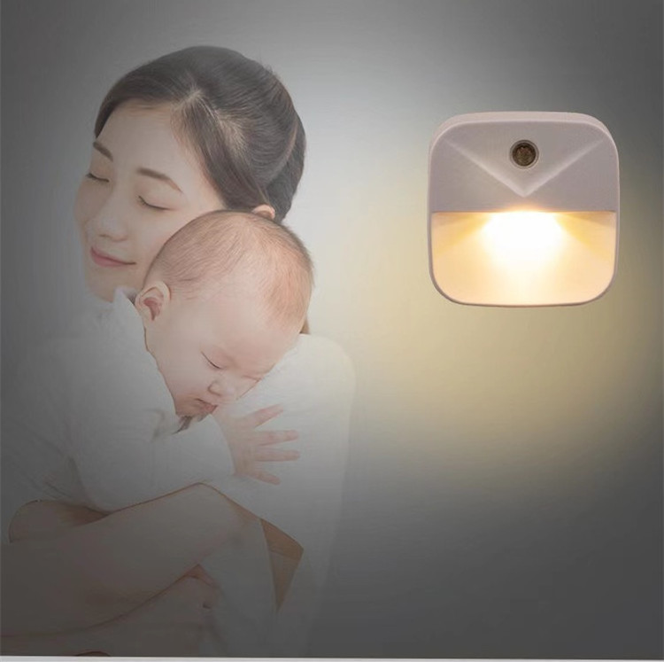 Portable Mini LED Induction Sensor Night Light Wall Plug In Energy Saving Lamp Warm White For Kid's Bedroom Kitchen