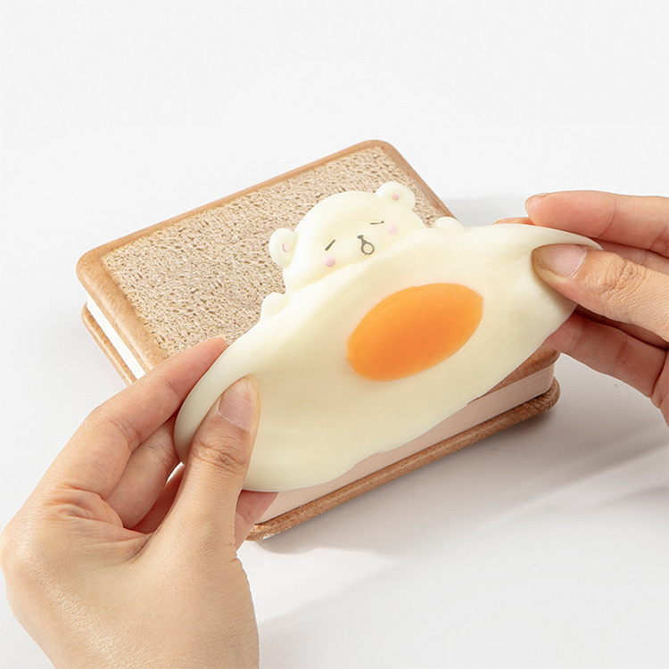 Kawaii Cute Toast Bread Pu Notebook Small Fresh Diary To Carry With You Release Pressure Creative Vent Notebook