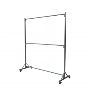 Hot stock sell 4 clothing store fixtures iron floor metal clothes wheel rim display rack for shop 2 way