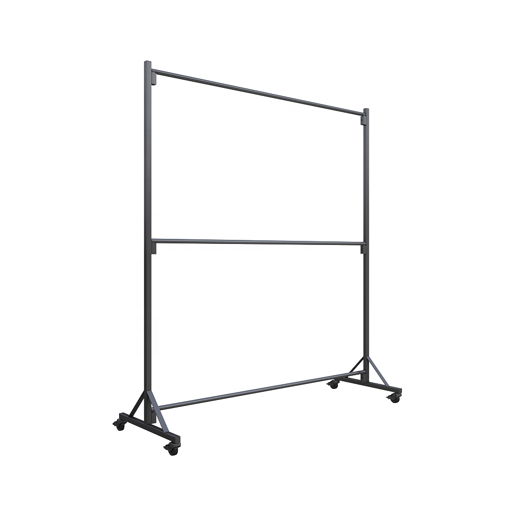 Hot stock sell 4 clothing store fixtures iron floor metal clothes wheel rim display rack for shop 2 way