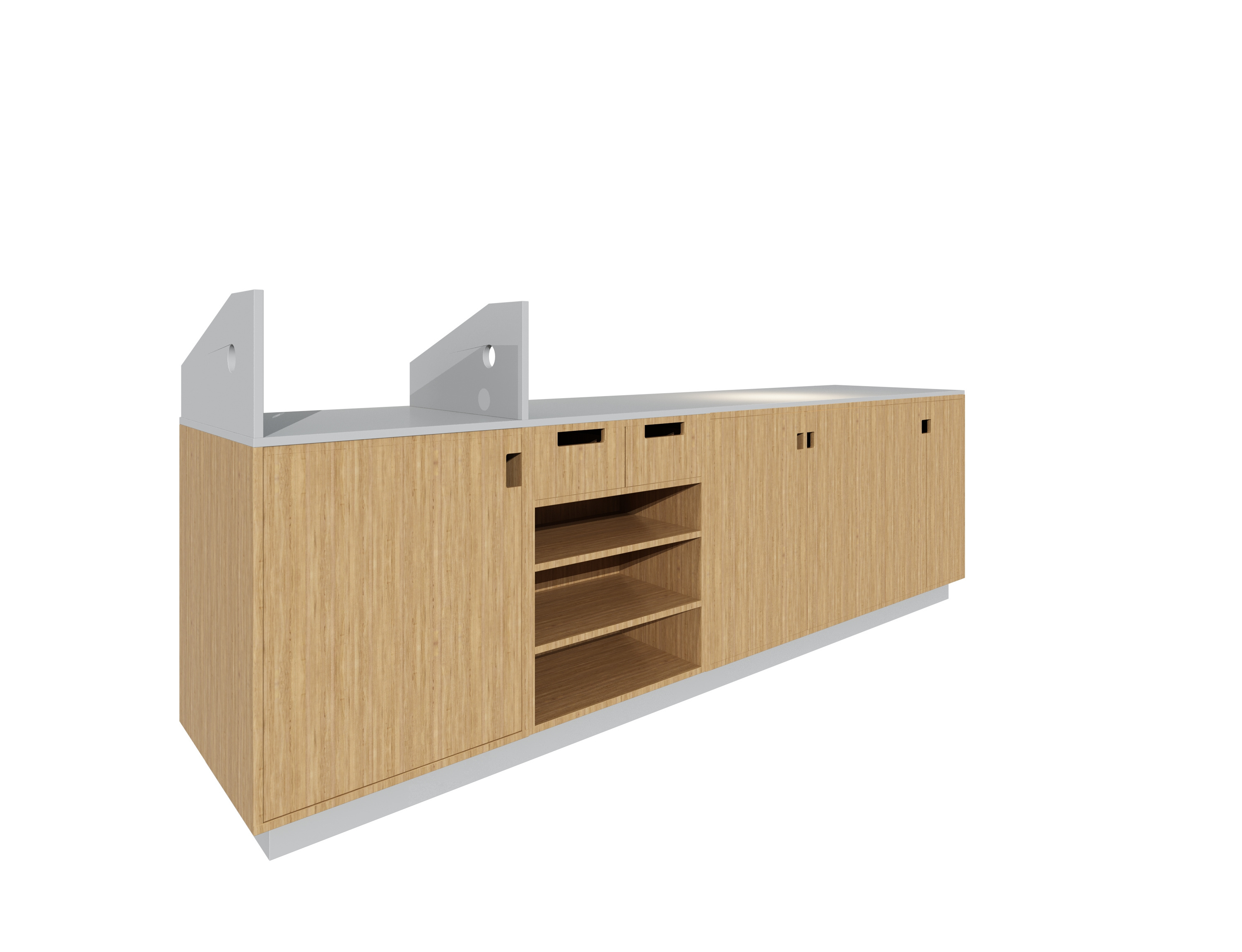 Commercial convenience store wood front 160x60 checkout supermarket counter cashier desk for sale