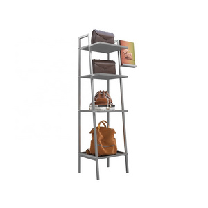 Brand store fixtures retail display fixture iron stand handbag storage racks and shelves for backpack shop