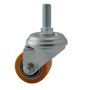 Low Profile Plate Casters and Wheels Heavy Duty PU Swivel Caster Wheel