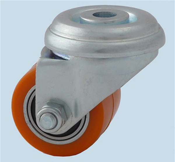 Low Profile Plate Casters and Wheels Heavy Duty PU Swivel Caster Wheel