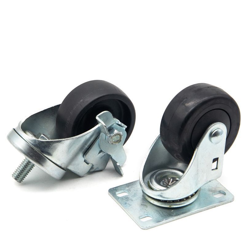 Supply Durable shopping cart wheel PU TPR PP PA trolley swivel caster wheels 3 inch factory