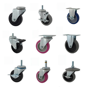 High Quality 1.5 2 2.5 3 4 5 6 8 Inches PU Industrial Caster Wheel Locking Wheels for Industrial Use ODM Customized Support