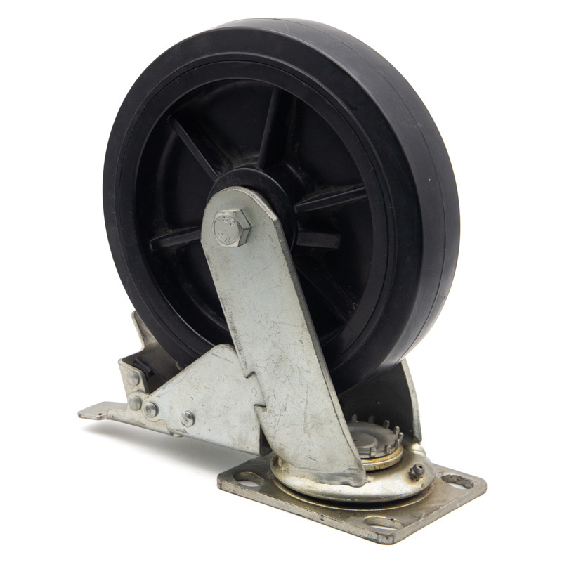 trolley wheels heavy duty castor wheels black rubber heavy duty castor wheels