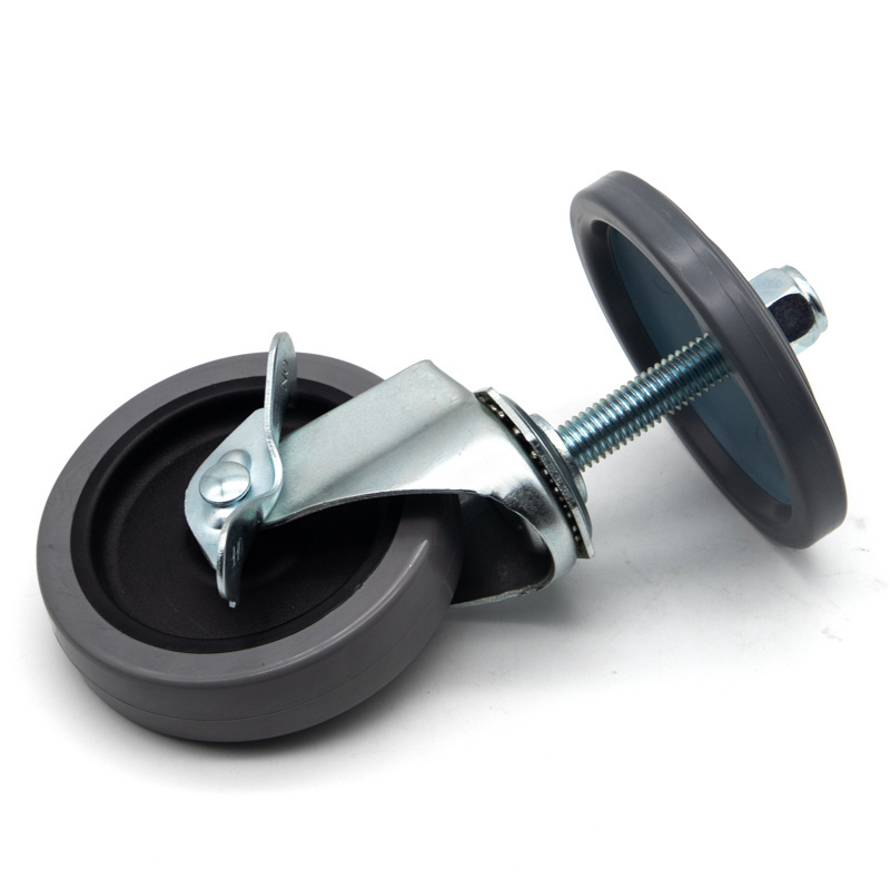 Caster Factory 125mm Tpr Esd Caster Wheel 100mm Swivel Grey 4 Inch Rubber Conductive Castor Industrial Castor Wheels