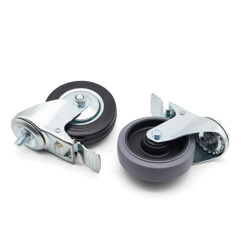 Supply Durable all kinds of PU TPR PP PA trolley wheels plastic wheel solid rubber wheels factory