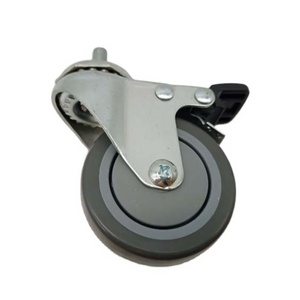 High quality 1.5 2 2.5 3 4 5 6 8 inches black grey PP PU TPR RUBBER POM swivel fixed locking caster wheel trolley wheel for cart