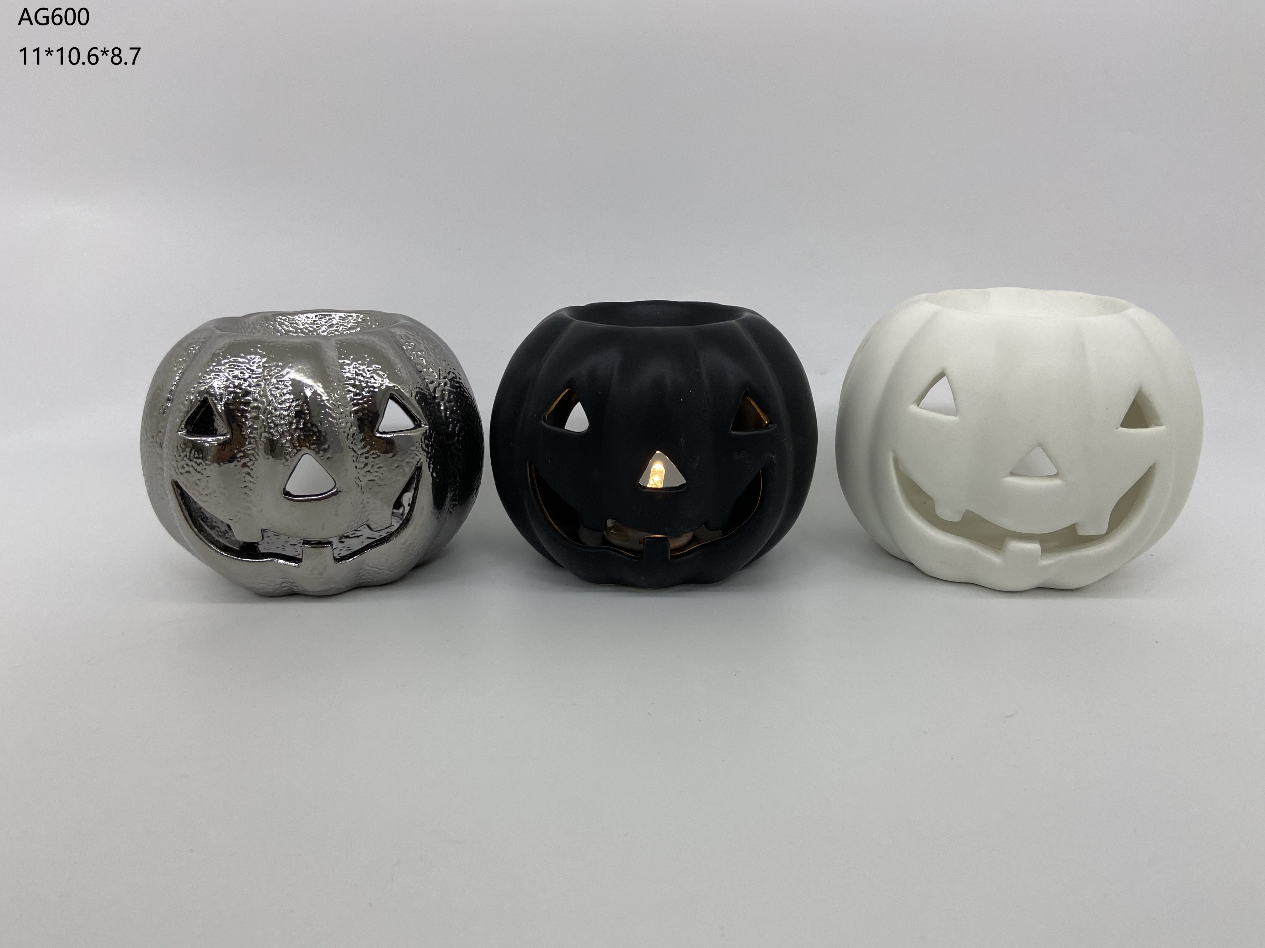 Pumpkin Shape Essential Oil Burner Wax Melt Burners Aromatherapy Aroma Burner Ceramic Oil Diffuser Candle Tealight Holder Home