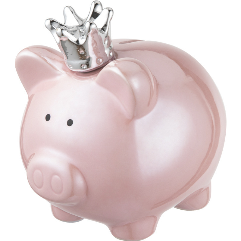 Piggy Bank Crown Pig Large Capacity Creative Cute Children Home Decoration Piggy Bank