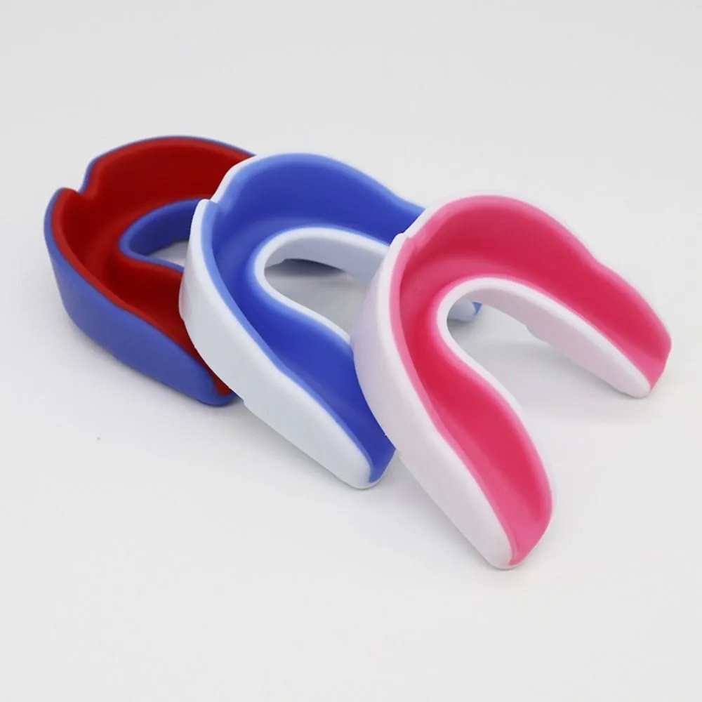 Wholesale Custom Printed Eva Sports Boxing Rugby Mouthguard Mma Mouth Piece Silicone Braces EVA Double Colored for MMA Boxing