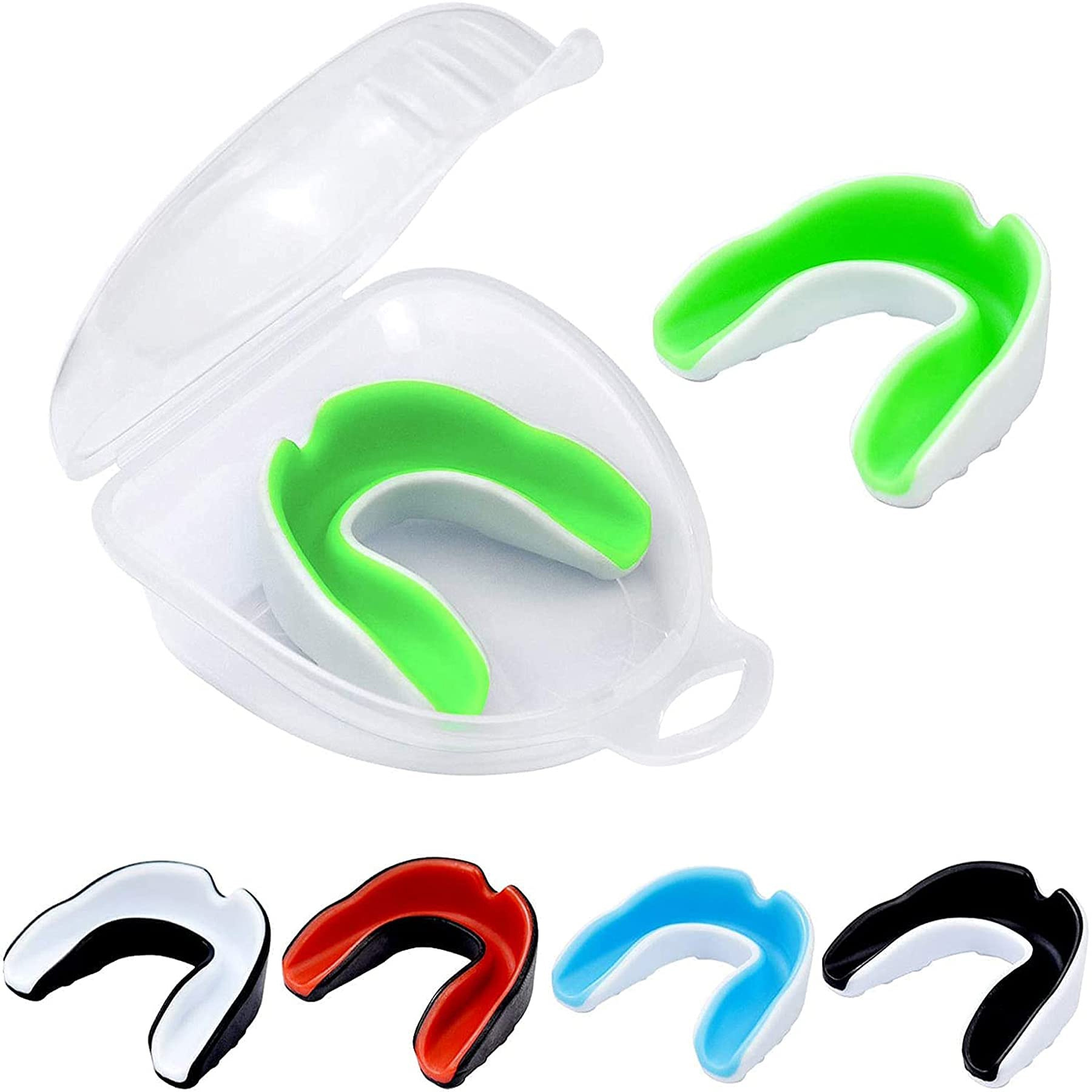 Wholesale Custom Printed Eva Sports Boxing Rugby Mouthguard Mma Mouth Piece Silicone Braces EVA Double Colored for MMA Boxing